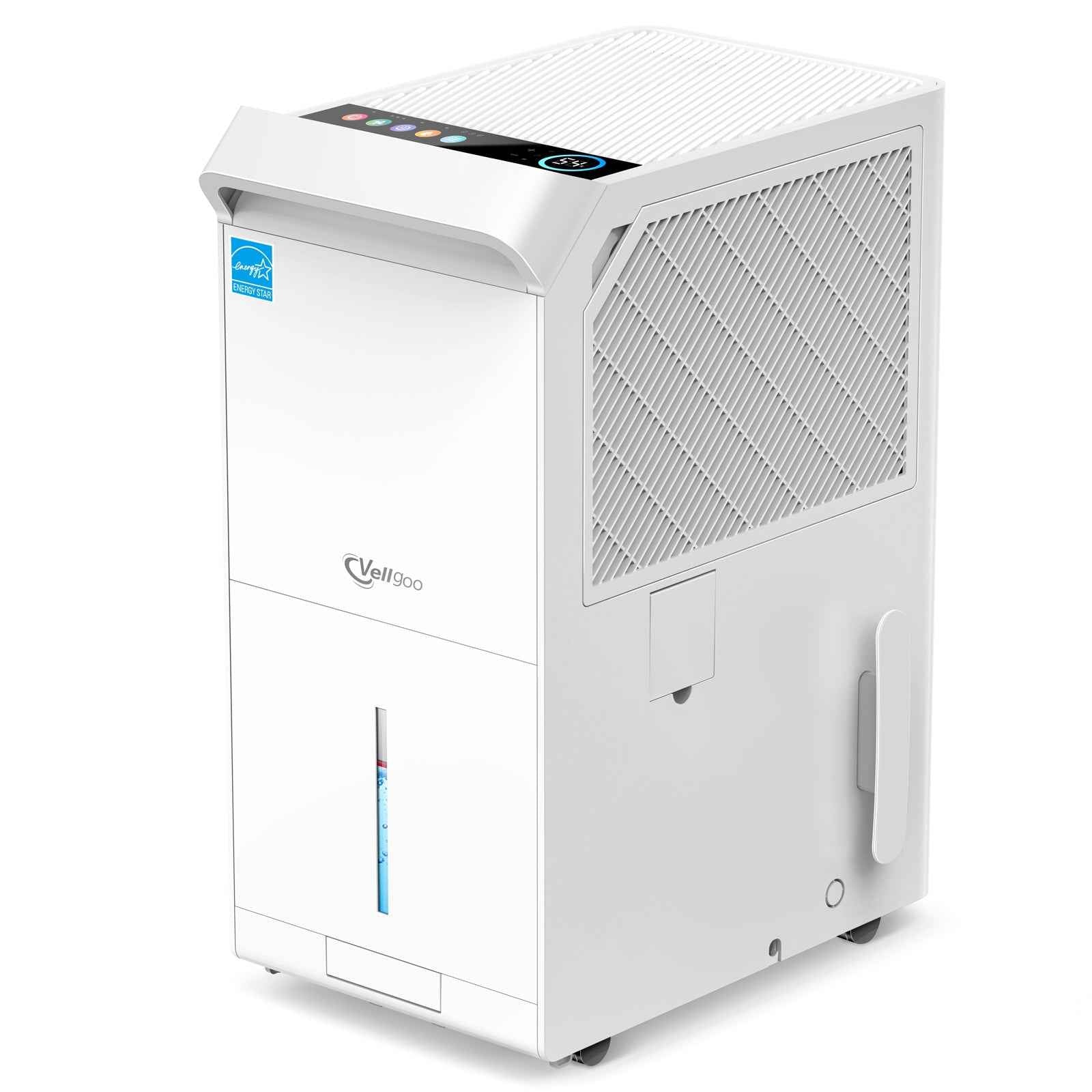Vellgoo 140 Pints Energy Star Most Efficient 2025 Dehumidifier with Drain Hose( 6,000 Sq.Ft) for Large Room, Garage