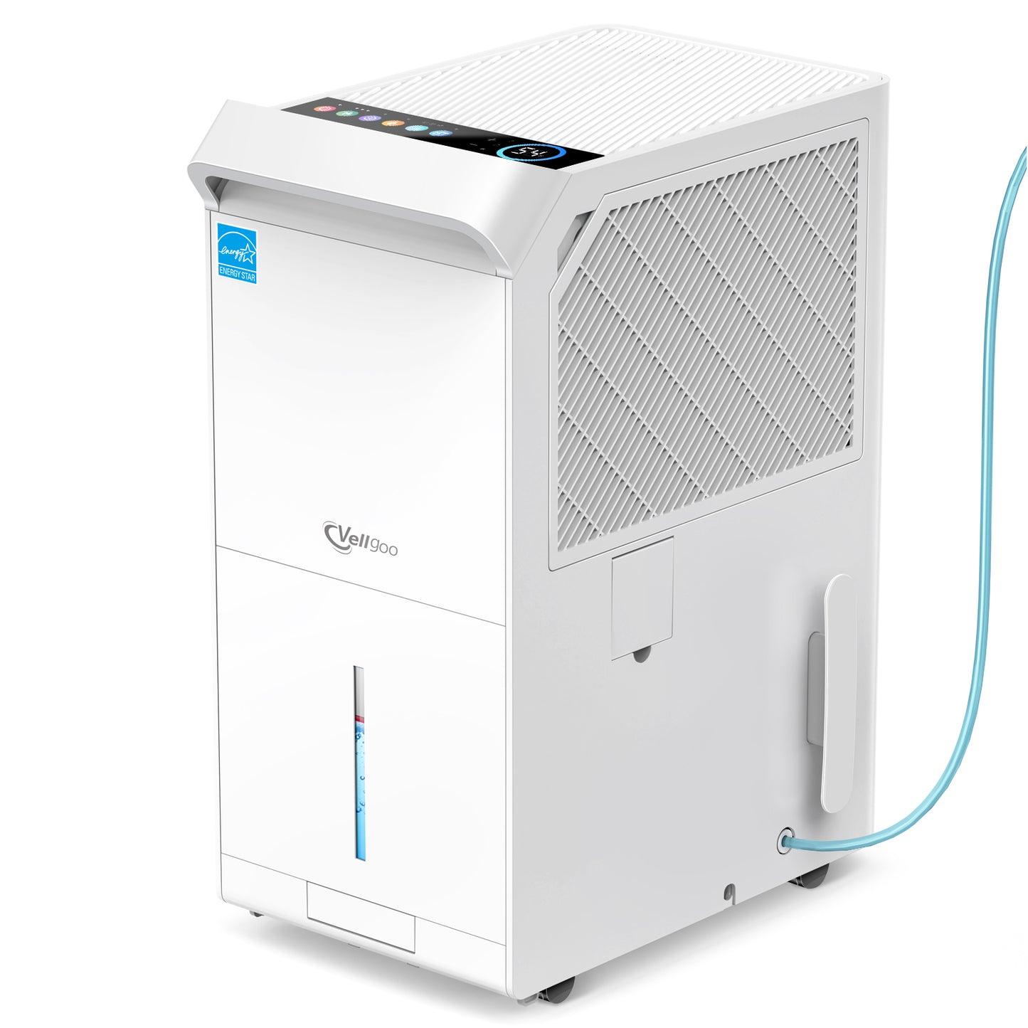Deshumidificador Energy Star de 5600 pies cuadrados para sótanos con bomba, deshumidificadores DryTank Pro Series de 80 pintas para habitaciones grandes del hogar, control inteligente de la humedad