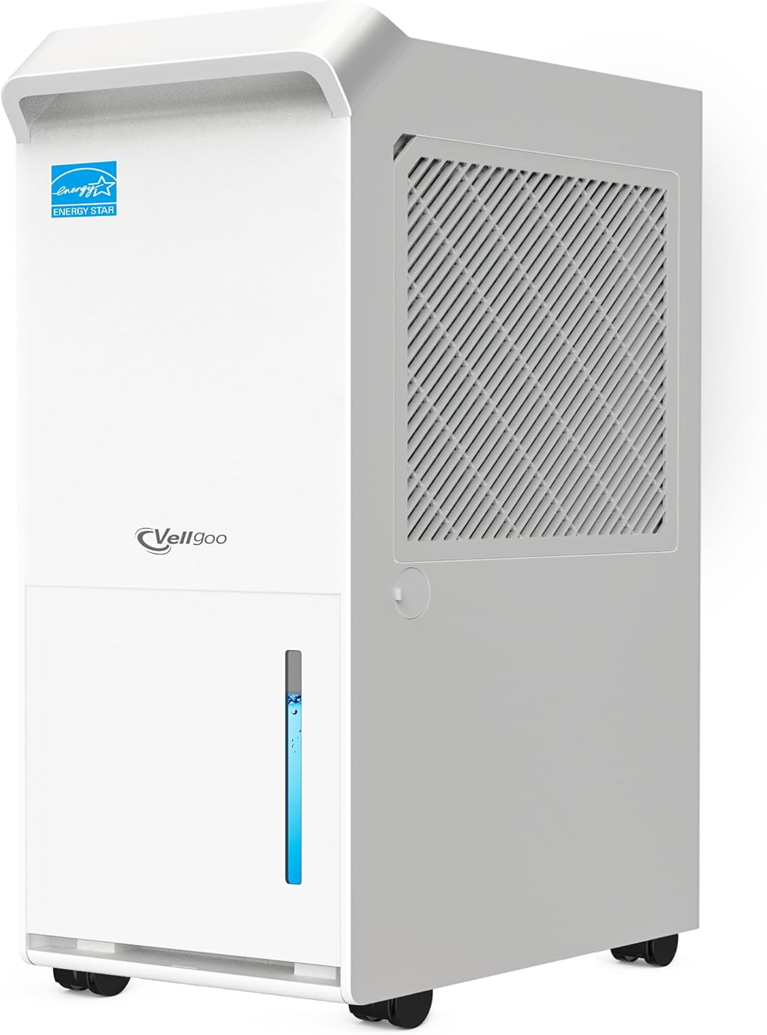 Vellgoo 3,200 Sq.Ft Energy Star Dehumidifier for Basement with Drain Hose, 36 Pint DryTank Dehumidifiers for Large Room, Suit for Garden Hose, Intelligent Humidity Control, 24H Timer White