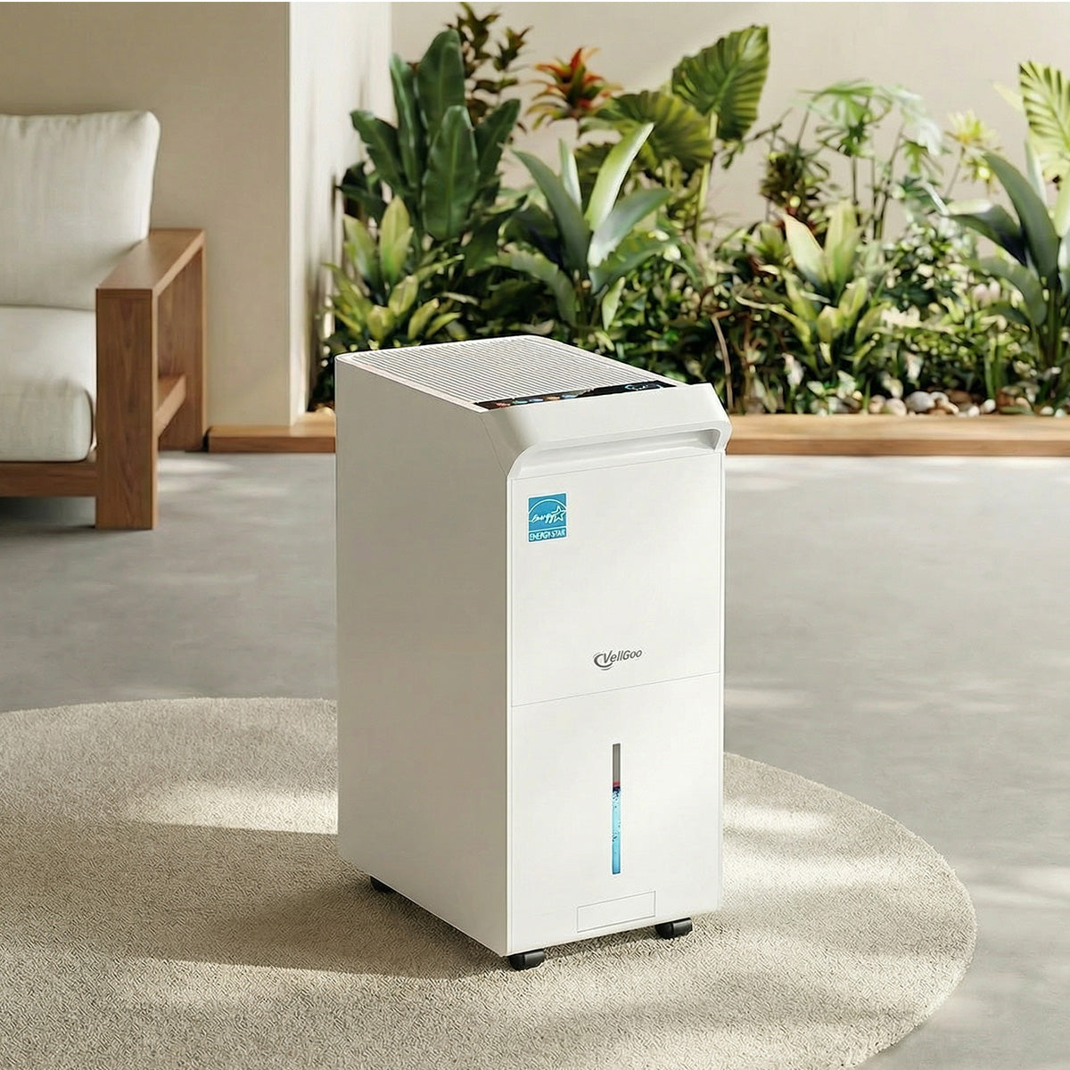 Vellgoo 140 Pints Energy Star Most Efficient 2025 Dehumidifier with Drain Hose( 6,000 Sq.Ft) for Large Room, Garage